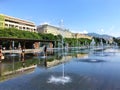 Promenade Du Paillon fountains, Nice, South of France