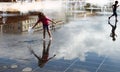 Promenade du Paillon, playing kids, Nice, France