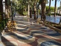 Promenade Explanada the main and famous tourist street Alicante Royalty Free Stock Photo