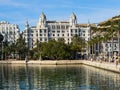 Promenade Explanada the main and famous tourist street Alicante Royalty Free Stock Photo