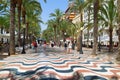 The promenade Explanada of Spain in Alicante Royalty Free Stock Photo