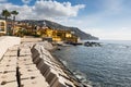 Promenade of Funchal with the castle of Sao Tiago, Madeira, Portugal