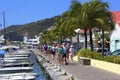 Promenade in Gustavia, St Barths Royalty Free Stock Photo