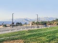 Promenade of Konyaalti Plaji overlooking the mountains and the beach in Antalya