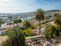 Promenade and   marina in Palma de Mallorca Royalty Free Stock Photo