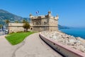 Promenade and medieval citadel in Menton, France.