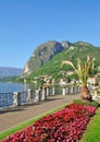 Promenade in Menaggio,Lake Como,Comer See Royalty Free Stock Photo