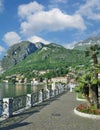 Promenade of Menaggio at Lake Como,Lombardy,Italy Royalty Free Stock Photo