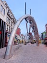 Promenade with modern lighting on Birley street,