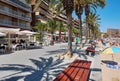 Promenade near the Playa del Cura in Torrevieja city Royalty Free Stock Photo