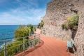 The promenade of Nervi in Genoa, Italy. Royalty Free Stock Photo