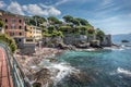 The promenade of Nervi in Genoa, Italy. Royalty Free Stock Photo