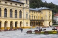 Promenade and the Old Spa House, Krynica-Zdroj, Poland Royalty Free Stock Photo