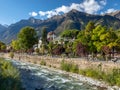 Promenade at Passer river in Meran