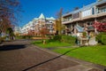 Promenade path along the Fraser River in New Westminster City Royalty Free Stock Photo