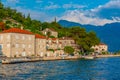 Promenade at Perast town in Montenegro Royalty Free Stock Photo