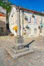 Promenade at Perast town in Montenegro Royalty Free Stock Photo