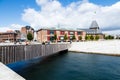 promenade at port of aarhus Royalty Free Stock Photo