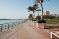 The promenade on Red Sea, Jeddah, Saudi Arabia Royalty Free Stock Photo