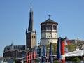 Promenade at the River Rhine, Duesseldorf, North Rhine - Westphalia Royalty Free Stock Photo