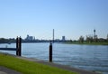 Promenade at the River Rhine, Duesseldorf, North Rhine - Westphalia Royalty Free Stock Photo