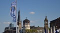 Promenade at the River Rhine, Duesseldorf, North Rhine - Westphalia Royalty Free Stock Photo