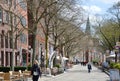 Promenade at the River Weser in the Hanse City Bremen