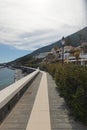 The promenade in Santa Marina Salina, the Aeolian islands, Italy Royalty Free Stock Photo