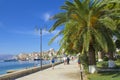 Promenade in Saranda, Albania Royalty Free Stock Photo