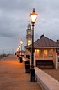 Promenade victorian lamp posts Royalty Free Stock Photo