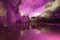 Prometheus Cave in purple illumination