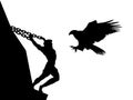 Prometheus god eagle silhouette ancient mythology fantasy