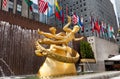 .Prometheus statue at Rockefeller Center