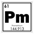 Promethium chemical element Royalty Free Stock Photo