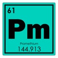 Promethium chemical element Royalty Free Stock Photo