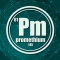 Promethium chemical element. Royalty Free Stock Photo