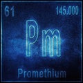 Promethium chemical element, Sign with atomic number and atomic weight Royalty Free Stock Photo