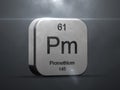 Promethium element from the periodic table Royalty Free Stock Photo