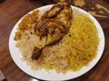 chicken machboos , arabian food , kuwait food Royalty Free Stock Photo
