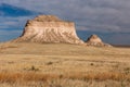 The Prominent East and West Pawnee Buttes of Northeastern Colorado. Royalty Free Stock Photo