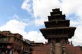 The prominent Nyatapola Temple around Bhaktapur Durbar Square in Royalty Free Stock Photo