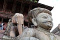 The prominent Nyatapola Temple around Bhaktapur Durbar Square in Royalty Free Stock Photo