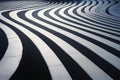 Prominent Striped speed bump on street. Generate Ai Royalty Free Stock Photo