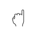 Promise hand gesture line icon Royalty Free Stock Photo