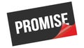 PROMISE text on black red sticker stamp