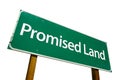 Promised Land road sign isolated on white. Royalty Free Stock Photo
