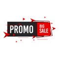 Promo Big Sale banner for black Friday campaign. Discount label and best offer tag. Set of trendy banner with flat color and Royalty Free Stock Photo