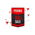 Promo Big Sale banner for black Friday campaign. Discount label and best offer tag. Set of trendy banner with flat color and Royalty Free Stock Photo