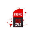 Promo Big Sale banner for black Friday campaign. Discount label and best offer tag. Set of trendy banner with flat color and Royalty Free Stock Photo