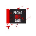 Promo Big Sale banner for black Friday campaign. Discount label and best offer tag. Set of trendy banner with flat color and Royalty Free Stock Photo